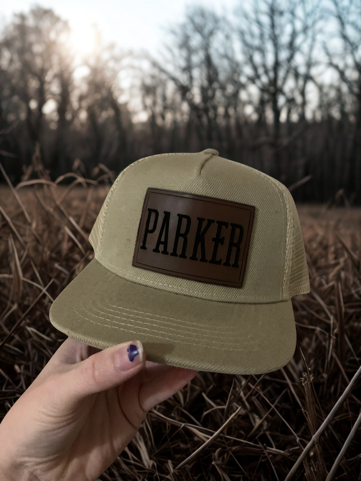 Brown Custom Name Hat