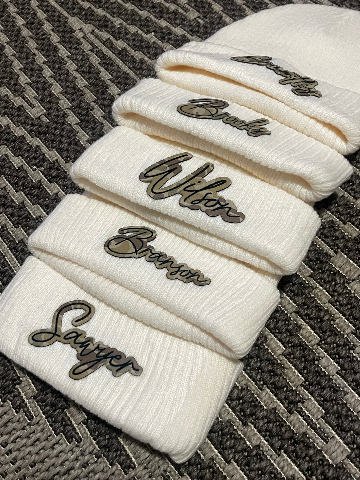 Camo Custom Name Beanie
