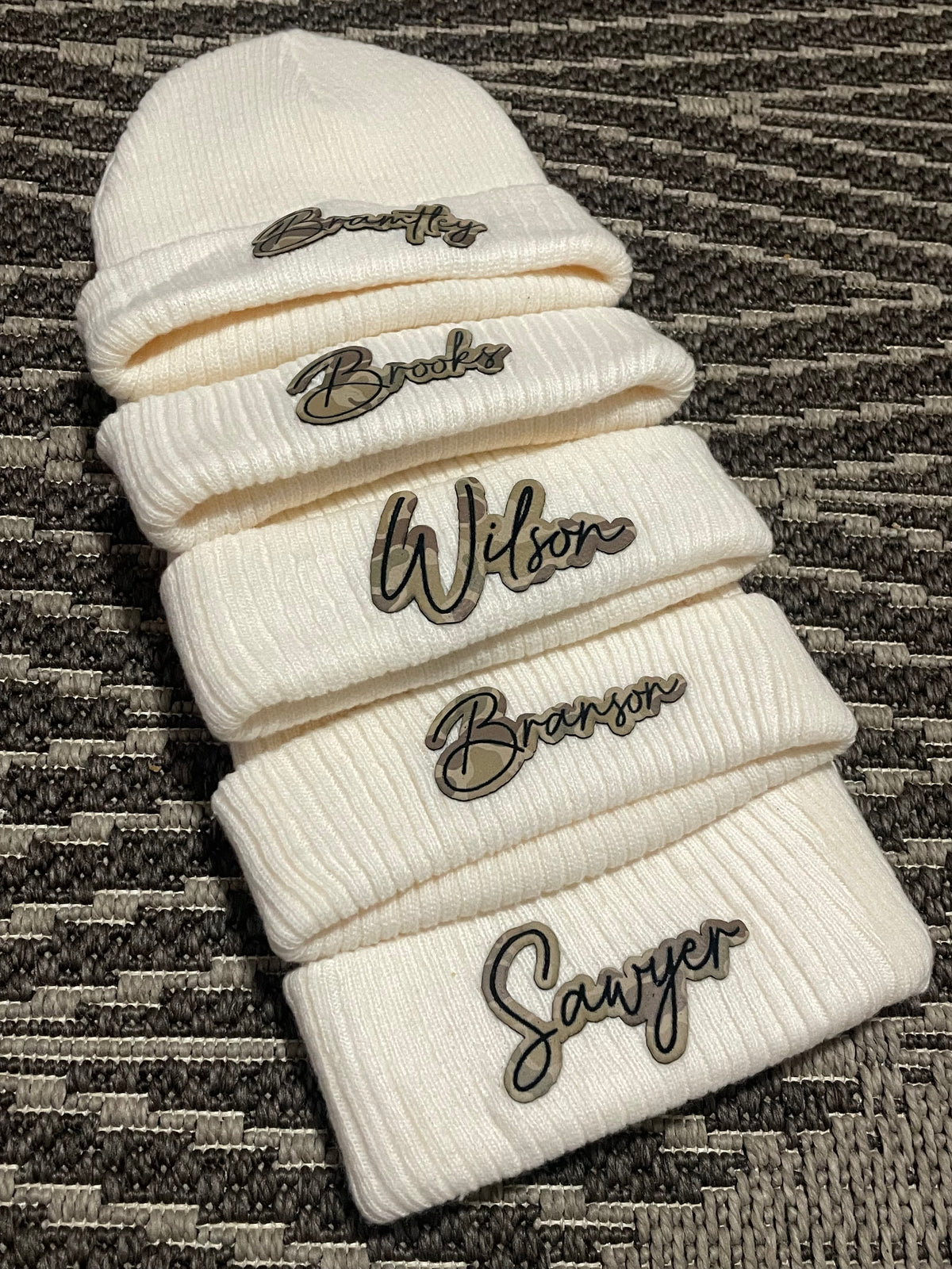 Camo Custom Name Beanie