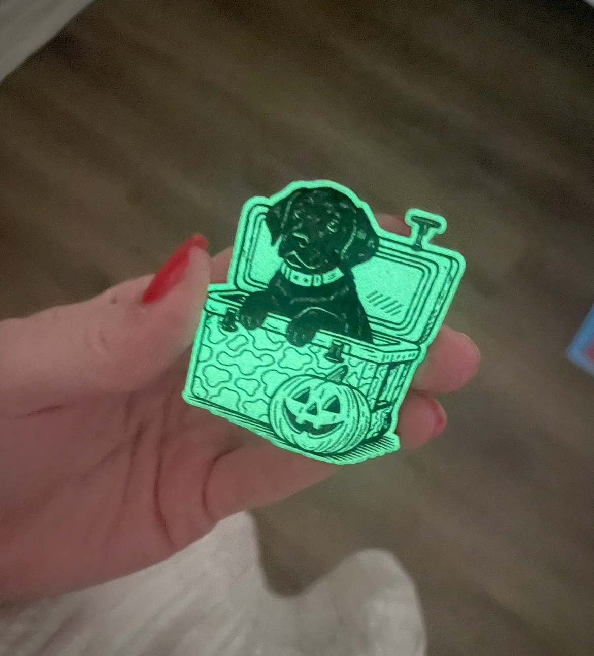 Glow in the dark pumpkin lab Hat