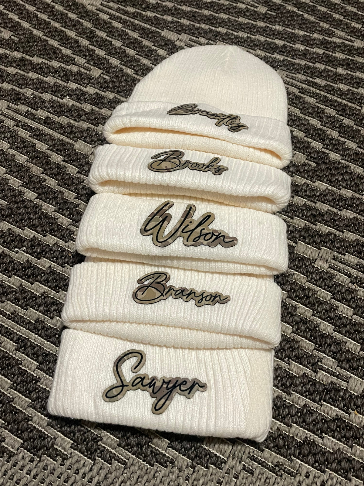 Camo Custom Name Beanie