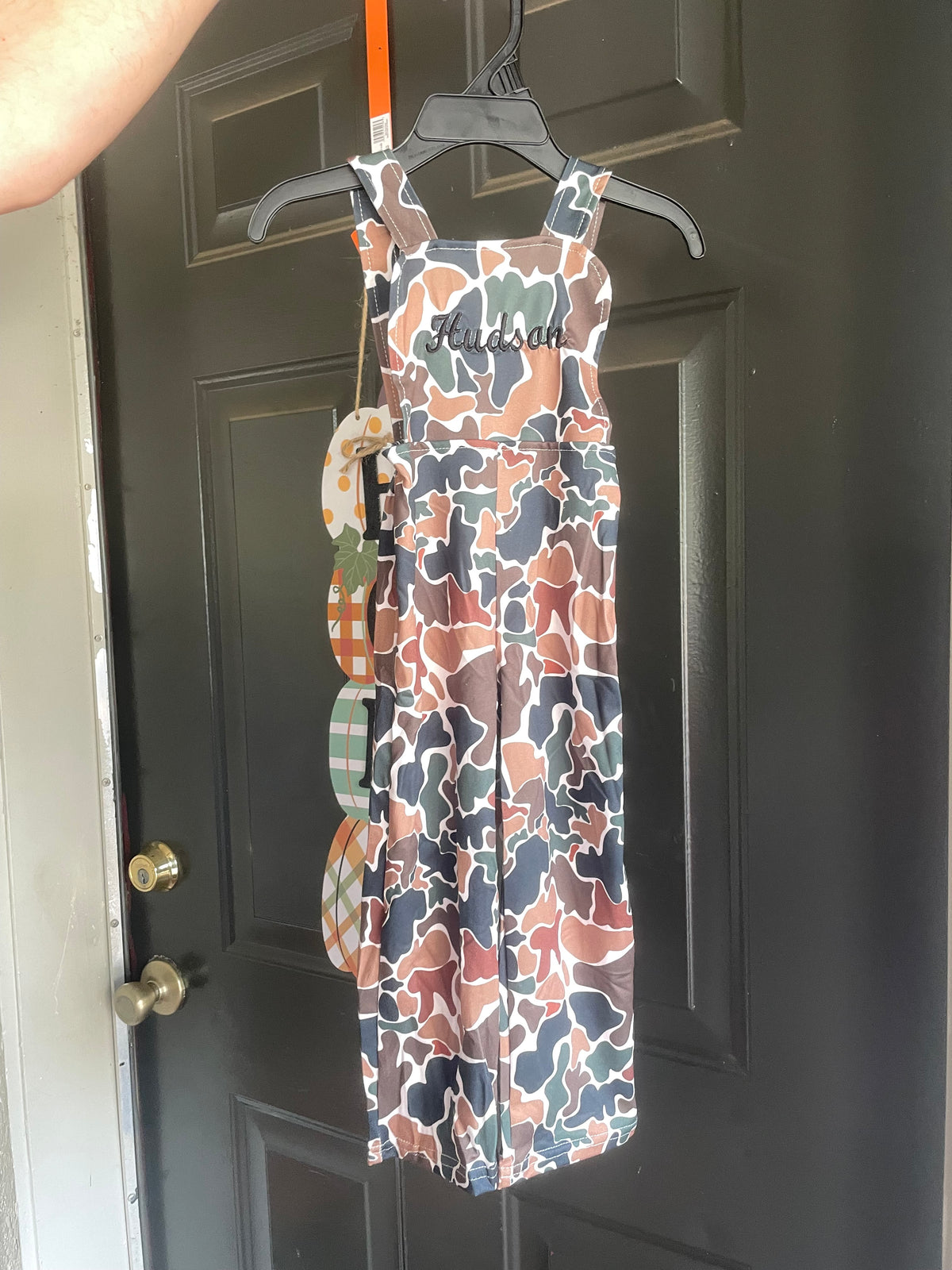 Embroidery Camo Kids Coveralls