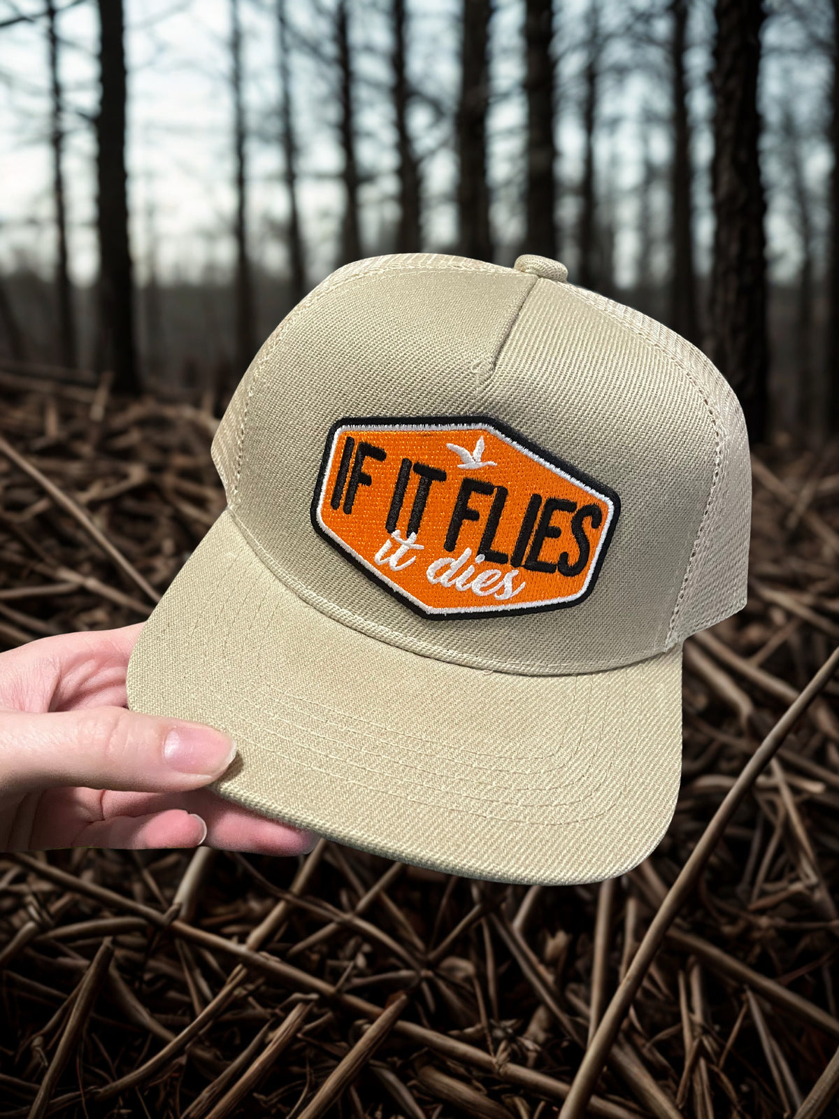 If It Flies It Dies Embroidery Hat
