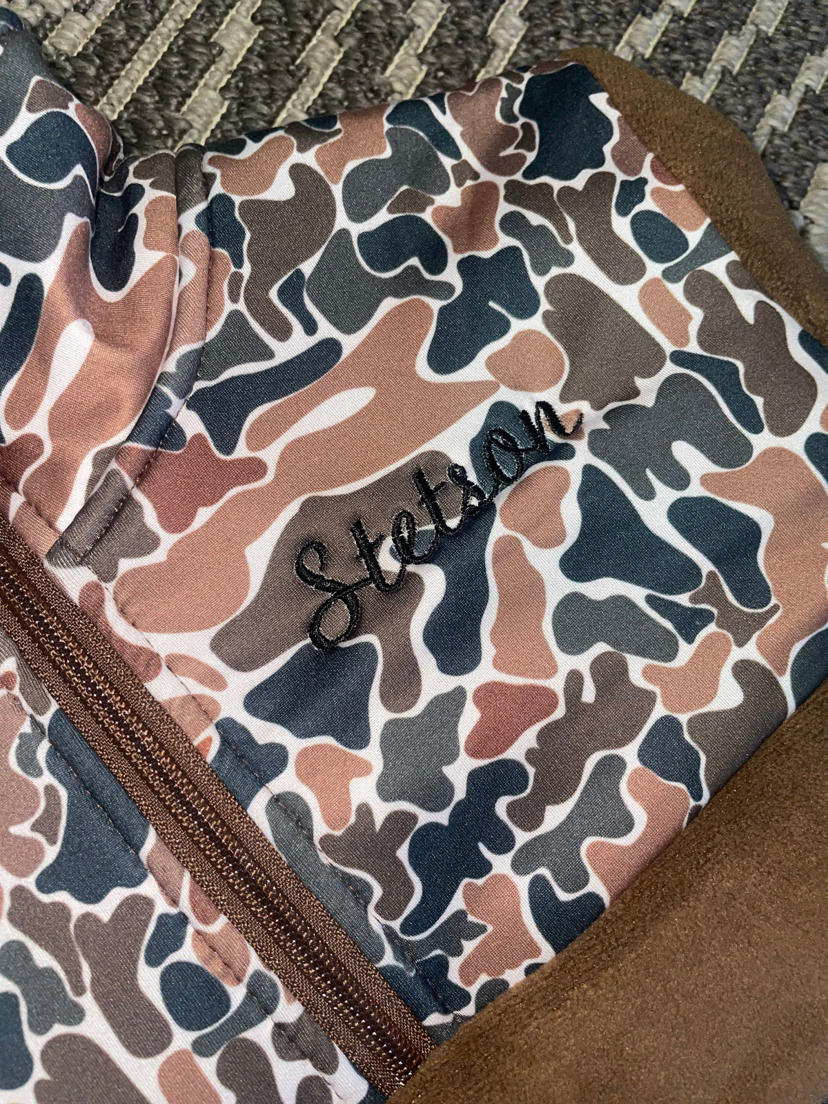Embroidery Camo Kids Pullover