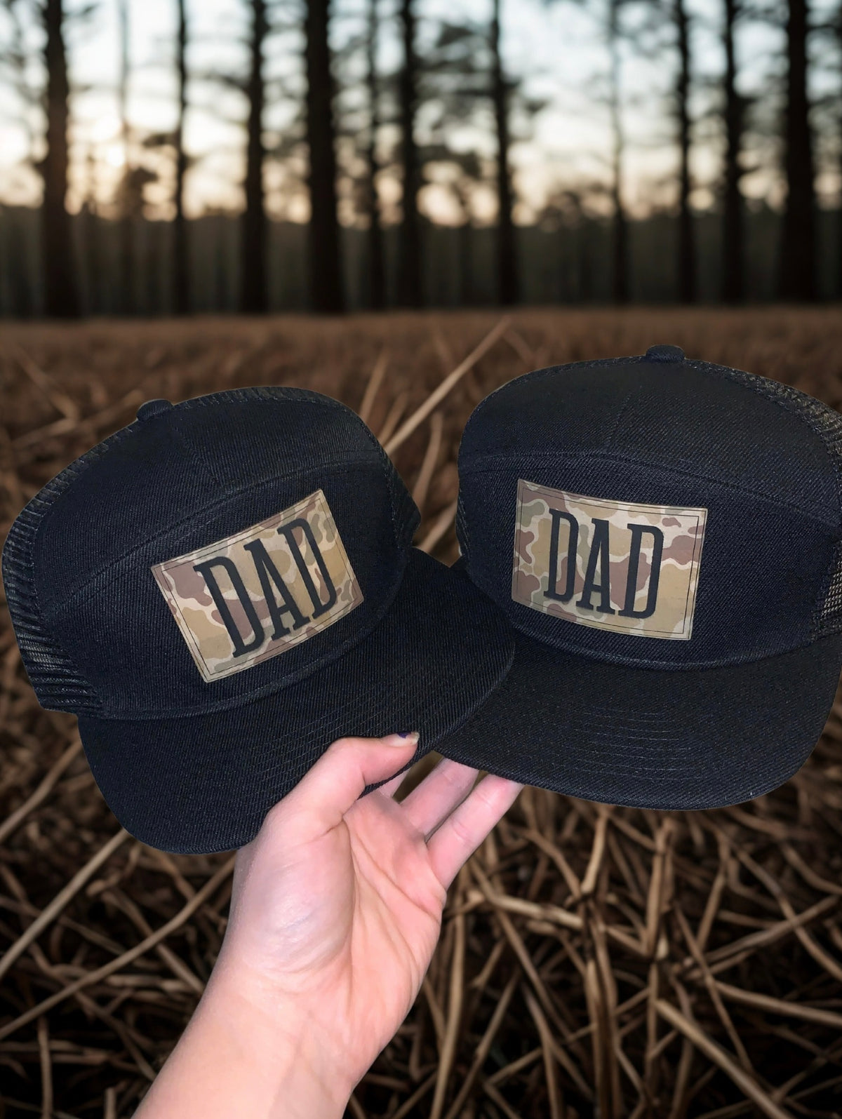 Dad Light Camo Name or Logo Hat