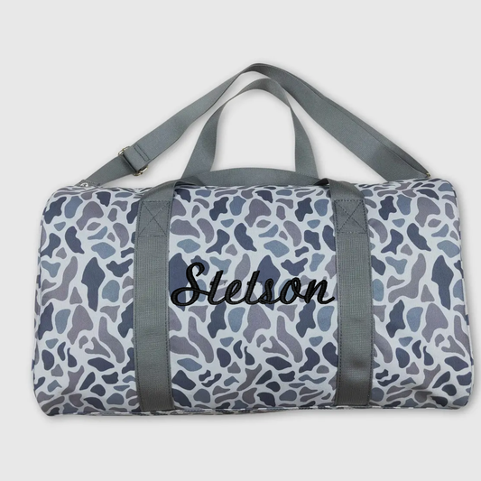 Embroidery Camo Duffel Bag