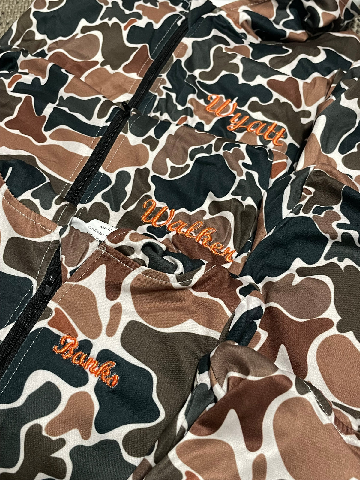 Embroidery Camo Kids Jacket